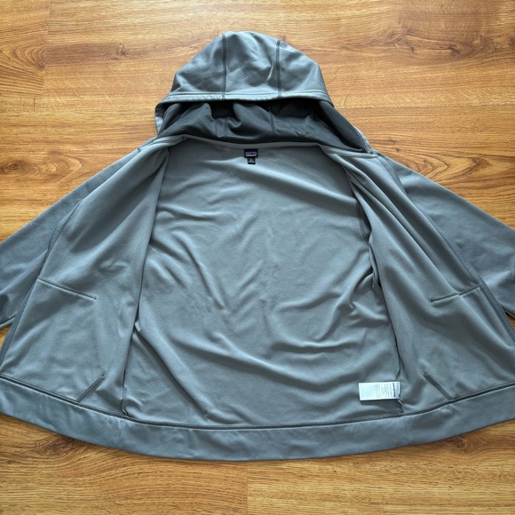 Patagonia Fitz Roy Polycycle Gray Hoodie with Blue Logo L - Picture 5 of 8